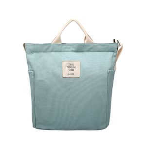 HBP Kvinna Klassisk Design Tote Bag Canvas Patchwork Shopping Väskor med stor volym Enkel Brevdekoration Förpackning Fritidsväska