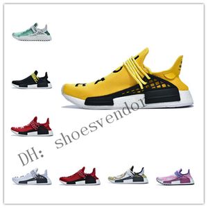 İnsan Yarışı Koşu Ayakkabıları I II Hu Pharrell Bayan Erkek Spor Sneakers Çekirdek Siyah MC Tie Boya Güneş Ekose Unisex Atletik Ayakkabı Adam Eğitmen