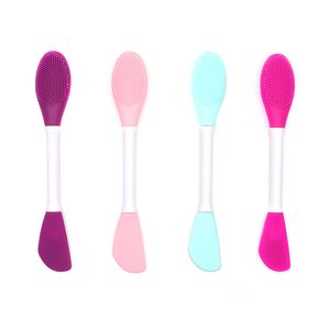 2 in 1 Silicone Mask Brush Face Cleansing Brush Exfoliating Pore Cleaner Soft Nose Brush Skin Care Tool