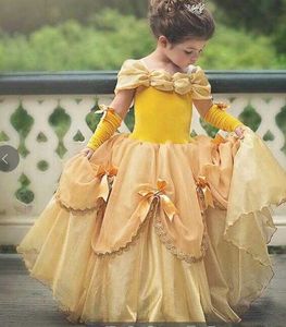 Kläder sätter nya baby prinsessor rosa barns showklänning halloween blå tävling lila klänning