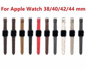 Designer lederen riemen horlogebanden voor Apple Watch Band mm mm mm mm mm mm voor Iwatch banden Trendy vervangende riem Bracelet Fashion Stripes