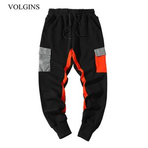 Streetwear Męskie Joggers Spodnie 2021 Mężczyźni Bawełna Cargo Spodnie Spodnie Elastyczny talia Harem Pant Men Spodnie Dropshipping Y0927