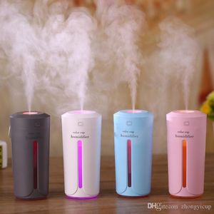 Wholesale Ultrasonic Air Humidifier Essential Oil Diffuser With 7Color Lights Electric Aromatherapy USB Humidifier Car Aroma Diffuser