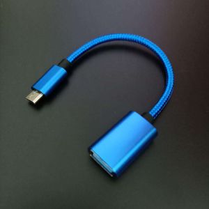 Flätad typ-C USB OTG-adapterkabel 3.0 Kvinna för att skriva C Male Cables Converter USB-C Adapter för Xiaomi Huawei MacBook