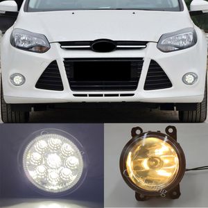 Chrome Fog Light Cover Grill dla Forda Focus 3 2012 2013 2014 LED Mgły Mgły Ramki lampy mgły reflektorowe wiązka wiązki światła mgły morskiej