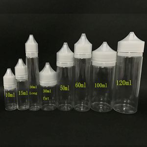 空の脂肪の液体の瓶10ml 15ml 30ml 60ml 100ml 120mlのペット長いプラスチック製の滴のバイアルはカスタマイズされました