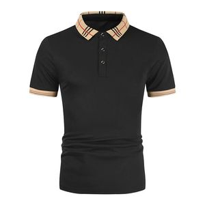 Yaz Polo GÖMLEK erkek Casual Çizgili tasarımcı marka giyim pamuk Kısa Kollu İş homme camisa nefes Polos