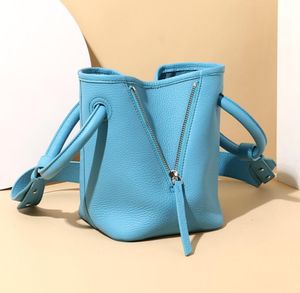 HBP Women Bag handväska handväska kvinna läder mode högkvalitativ axel anpassad liten spänne blå