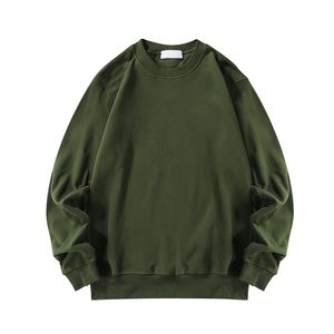 Vendita calda Solid manica lunga Felpe da uomo per il tempo libero Pullover Tendenze europee e americane Abbigliamento da jogging Top semplice da esterno