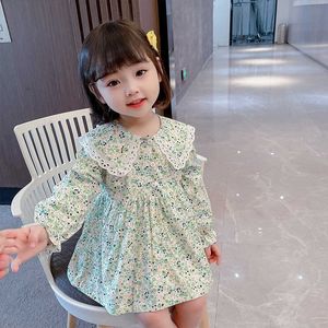 秋の女の子の花のドレスプリンセス子供のドレスの女の子長袖の誕生日のドレス子供服の赤ちゃん服vestidos Q0716