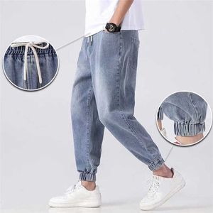 Trendig utomhus harem jeans män ny stil avslappnad blå denim jogging byxor lösa komfort byxor manliga streetwear jeans pour homme x0621