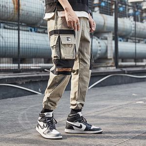 Spodnie Mężczyźni Jesień Zima Ciemny Styl Nowy Casual Joggers Spodnie Hip Hop Printing Spodnie Cargo Slim Spodnie Mężczyzna Streetwear Y0927