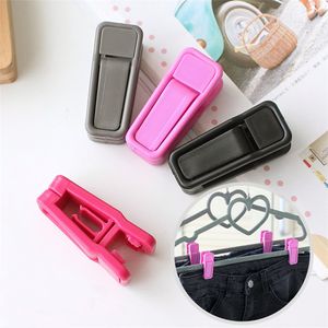 Candy color Heavy Duty Clothes Pegs Plastic Hangers Racks Clothespins Laundry Clothing Racks Clip T2I52995