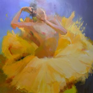 Large Canvas Wall Painting Women Ballerina Artwork Contemporary Oil Art Reproduction Hand Painted for Home Decoration, Dancing Room,Office