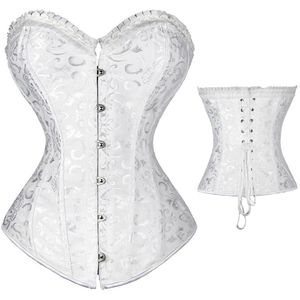 Bustiers & Corsets Women's Steampunk Spiral Steels Boned Corset Sexy Jacquard Overbust Corselet And Waist Cincher Shapewear Plus Size
