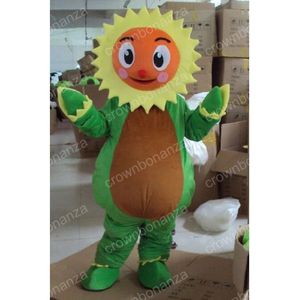 Costume da mascotte di girasole adorabile di Halloween Costume da personaggio dei cartoni animati di alta qualità Abiti da esterno per feste di compleanno di carnevale di Natale per adulti