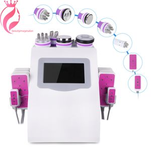 6 In 1 Slimming 40k Ultrasonic Cavitation 2.0 Vacuum Radio Frequency Laser Fat Removal Machine for Spa