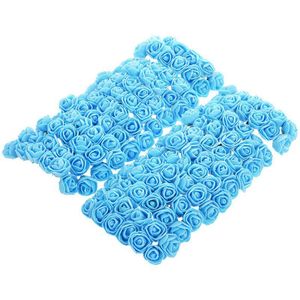 Flor Rosa Colores Azul al por mayor-Guirnaldas de flores decorativas cm PE espuma de rosa mini ramo de flores de color sólido decoración de la boda azul