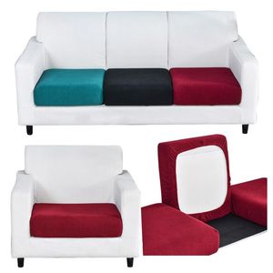 Cadeira coberta Stretch Sofa assento cobertura para sala de estar polar lã elástica elástica almofada ajustável animais de estimação lavável Slipcover removível