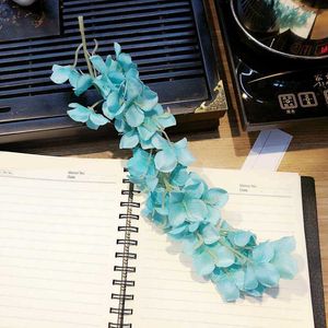 10 Pcs Rattan Strip Wisteria Artificial Flower Vine For Wedding DIY Craft Home Party Kids Room Decoration Sale Q0812