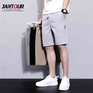 Jantour Shorts Men Casual Beach Homme Kvalitet Bottoms Elastic Waist Fashion Brand Boardshorts Plus Storlek 28-38 210806