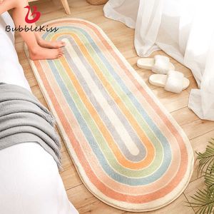 Bubble Kiss Oval Fluffy Carpets For Living Room Home Decor Rugs For Bedroom Cartoon Floor Mat Modern Kid Beside Bed Anti Slip 210727