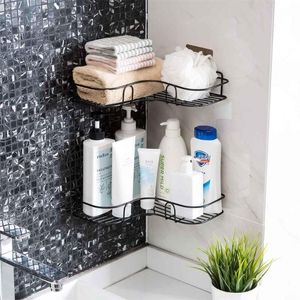 Haken Schienen Badezimmer Eckregal Ständer Organizer Küche Wohnzimmer Metall Wandmontage Paste Rack Sparen Sie Platz Rangement