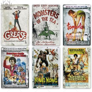 Classic Movie Metal Signs Plaque Metal Vintage Film Tin Sign Metal Poster Wall Decor for Bar Pub Man Cave Retro Decorative Plate Size 30X20