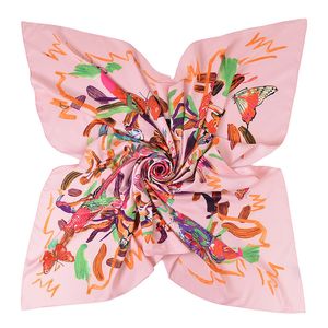 2021 Мода Европейская и американский стиль Новый 130 женщин Мода Шелковый шарф Цветы и птицы Звезда Рисунок Печать Twill Silk