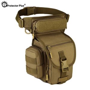 PROTECTOR PLUS Militärische Fans Ausrüstung Outdoor Taktische Bein Pack Klettern Wandern Camping Taille Tasche Wasserdichte Fern Q0721