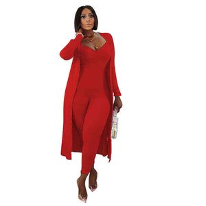 Womens Fall Clothing Long Sleeve Two Piece Women Outfit With Cover Bodysuit Vendors 211115