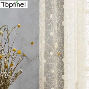 Topfinel Bird Nest Modern fönster Sheer gardin för kök vardagsrum Sovrummet färdiga persienner Tulle för Windows Fabric 210712