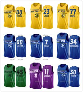 2021 All-Star Kevin 7 Durant Ben 25 Simmons Jaylen 7 Brown Paul 13 George Domantas 11 Sabonis Rudy 27 Gobert Joel 21 Embiid Leonard Jersey