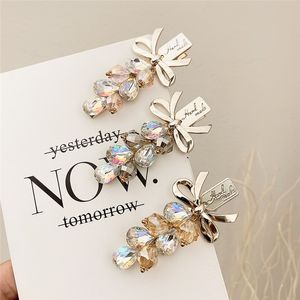 Fashion Crystal Hair Clips for Women Girls Rabbit Bowknot Designed Shining Side Hairpins Jewelry Hairs Accessories