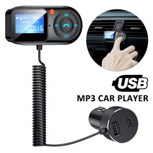 جهاز إرسال CAR Bluetooth 5 0 FM محول راديو لاسلكي استقبال Auto MP3 لمشغل الموسيقى- اتصل بـ USB Car Charger303V