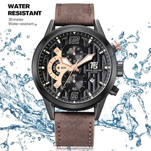 Relógio esportivo masculino com temporizador de quartzo, relógios de luxo à prova d'água, relógios de pulso, estilo empresarial, novos produtos de moda na Europa e América
