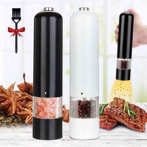 Saltpeppar Grinder Set Electric Spice Flour Mill Justerbar Groweness Kök BBQ Verktyg Krydda 210712