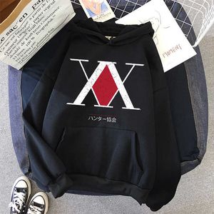 Anime caçador x caçador hoodie para homens mulheres manga comprida anime manga kurapika hxh diabo diabo hoodie pulôver tops presente homens hoodie y0816