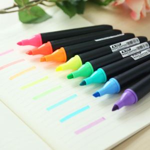 Highlighters South Korea Stationery Color Square Highlighter Creative Candy Pen Pencil Mark Oblique Head