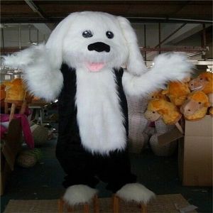 ハロウィーン長髪の犬マスコット最高品質のコスチューム漫画動物のテーマキャラクターカーニバル大人サイズファーザーツクリスマスバースデーパーティードレス