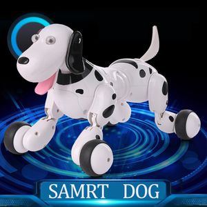 ハッピーコウ777-338誕生日ギフトRC動物おもちゃ2.4 gリモコンスマートドッグ電子ペット子供用おもちゃダンスロボット犬