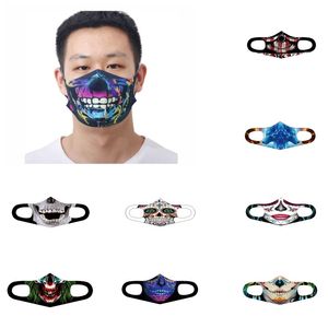 Designer masker tvättbar vattentät och dammtät bomull ridning 3d sport skyddsmask halloween kostym parti leveranser