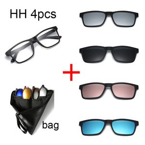 Ultra-hafif Polarize Klip Güneş Gözlüğü Erkekler Kadınlar Manyetik Gözlük Gözlük Çerçeveleri TR90 Optik Gözlük Çerçeveleri
