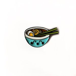 Pins, broscher mode emalj brosch kinesiska mat nudlar pinnar för ryggsäckar kvinnors smycken gåvor