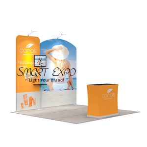 10x10 Convention Booth Displays Trade Show Utställningar Reklamvisning med ramsatser Anpassad tryckt grafik Bärväska