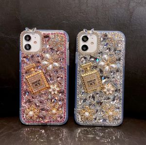 Роскошные Bling Crystal Gem Rhinestone Защитная задняя крышка Чехлы для iPhone13 11 12 XR XS