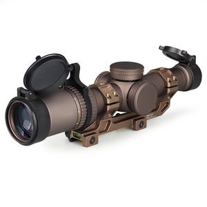 Luneta externa 1-6x24IR Riflescope com montagem de mira de 25,4/30 mm e alavanca de arremesso CL1-0408