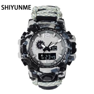 Relógio de quartzo para homens shiyunme relógio impermeável cronômetro LED relógios masculino relógio marca esporte relógios homens relogio masculino g1022