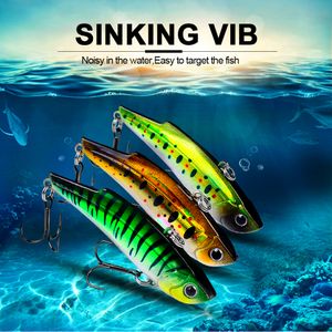 5 Farbe 7 cm 14g untergetauchtes Bleistift Vib Fishing Lure Hartköder Minnow Crankbait Lifika-ähnliche Bassfischereiungsköder mit 3D-Fischaugen, starke Höhenhaken