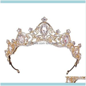 Headbands Jewelrysbride Princesa Rhinestone Inlay Headdress Moda Mulheres Bridal Crown Tiaras Festa De Casamento Cabelo Jóias Aessórios Drop Deliv